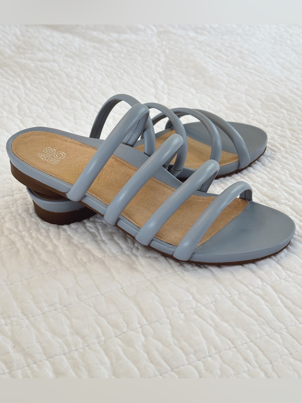 Abeo Sammie Leather Comfort Sandals Blue Size 8 | Cushioned Footbed - Picture 9 of 9